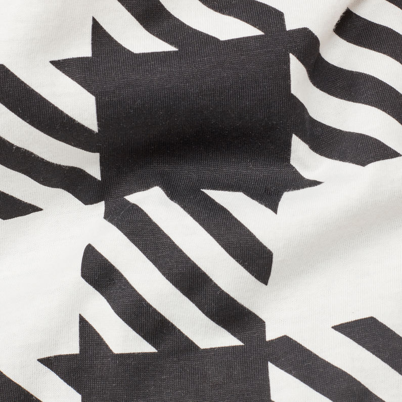 G-Star RAW® Shepherd's Check X25 Print T-Shirt White fabric shot