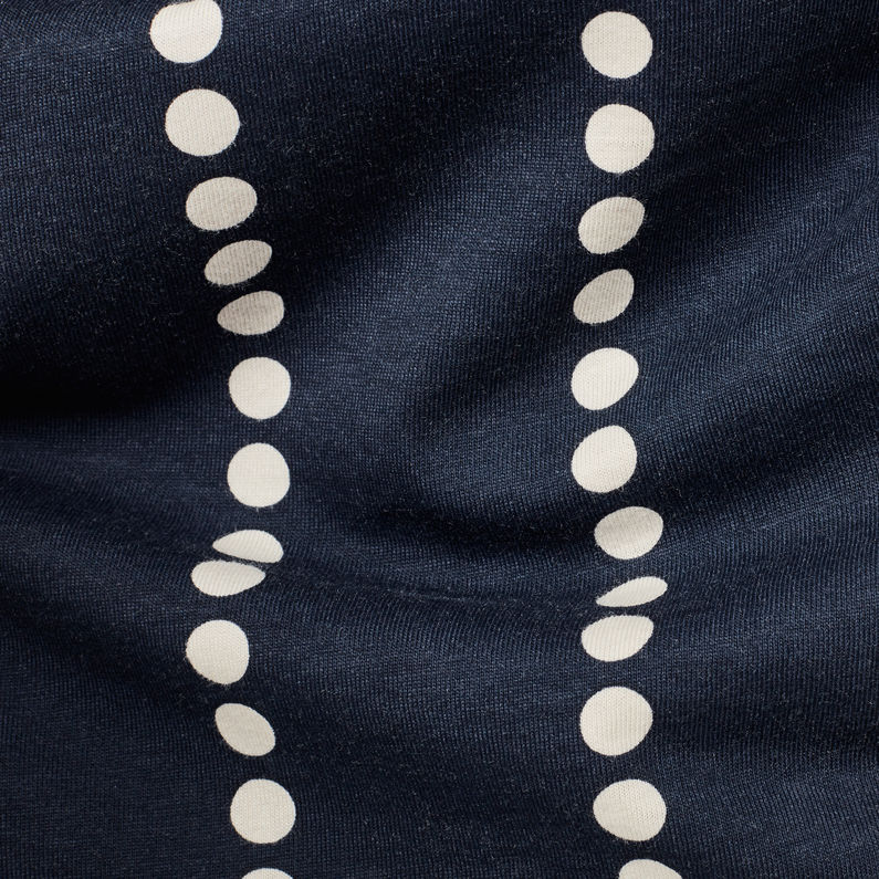 G-Star RAW® Wabash Stripe X25 Print T-Shirt Dark blue fabric shot