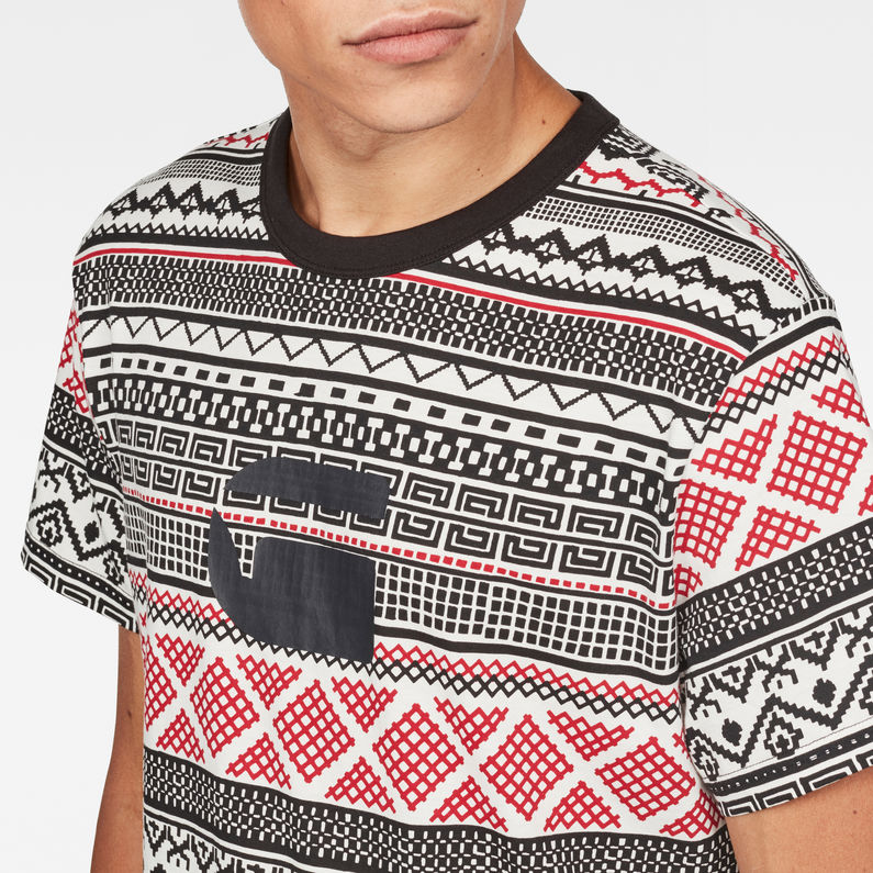 G-Star RAW® Mayan Glyphs X25 Print T-Shirt Black detail shot