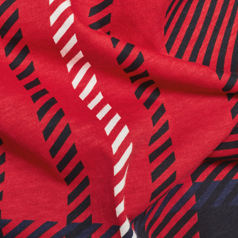 G-Star RAW® Royal Tartan X25 Print T-Shirt Rot fabric shot