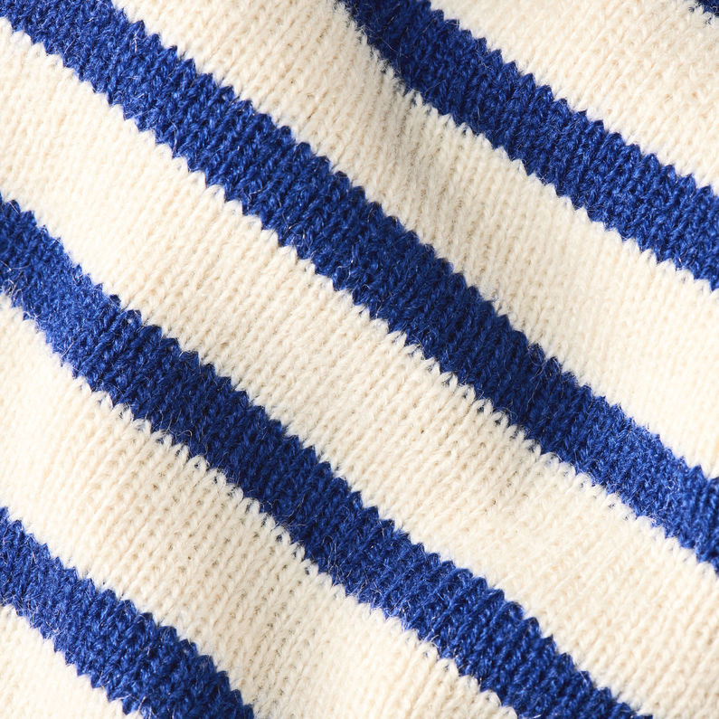 G-Star RAW® Effo Stripe Long Beanie Blanco fabric shot
