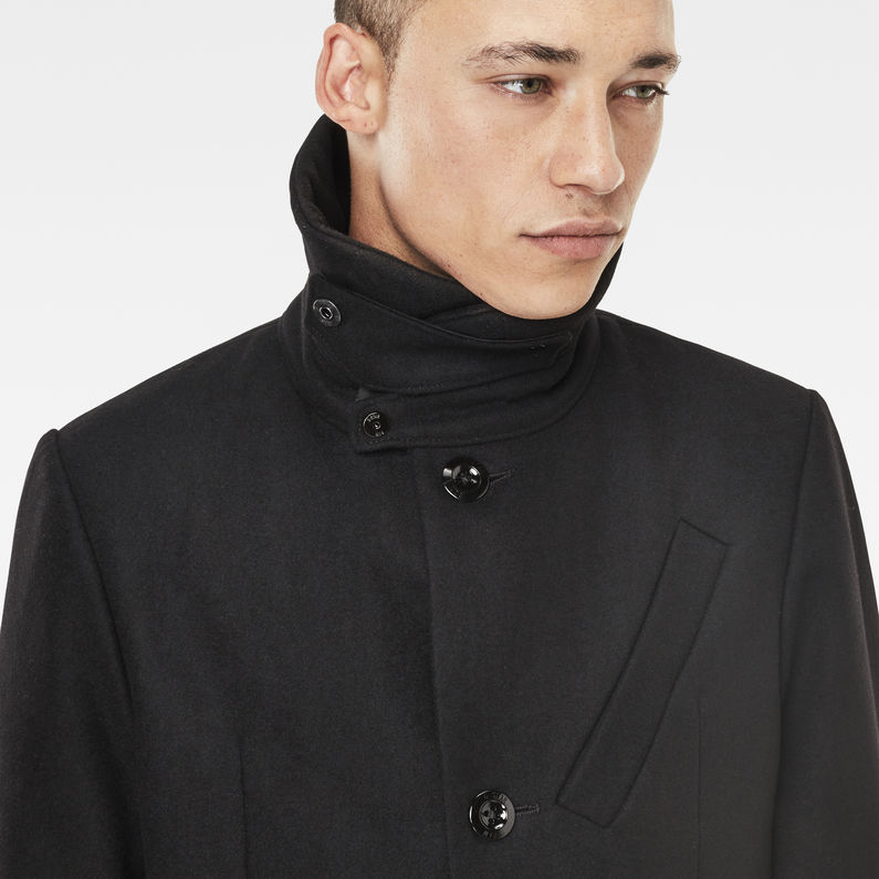 G-STAR® Empral Wool Coat Black detail shot