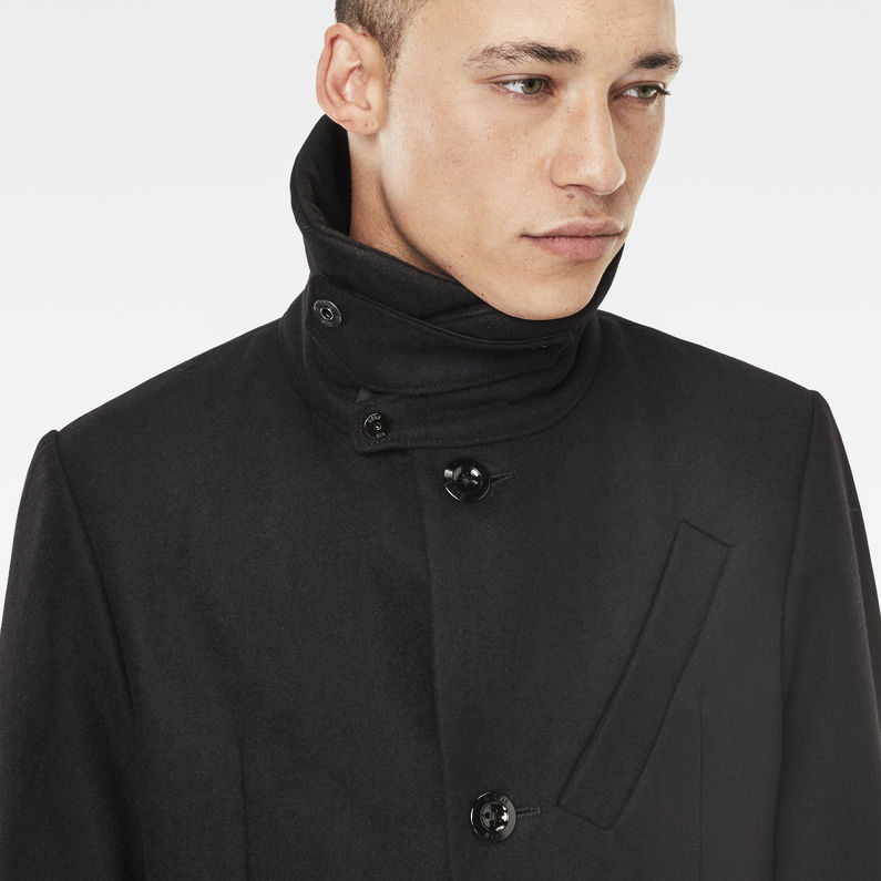 G-Star RAW® Empral Wool Coat Zwart detail shot