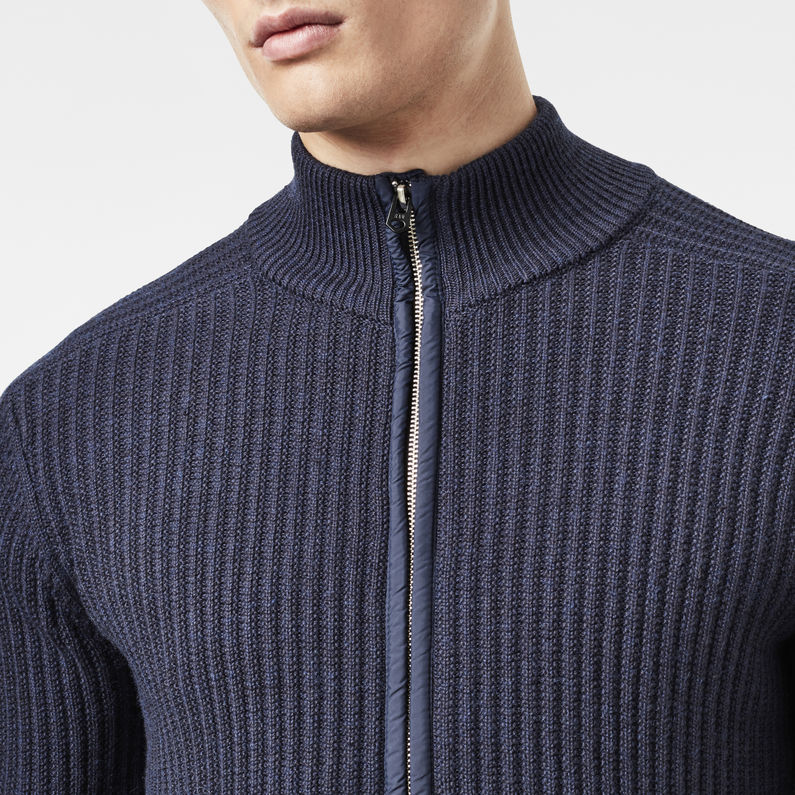 G-Star RAW® Mirtam Zip Knit Medium blue detail shot