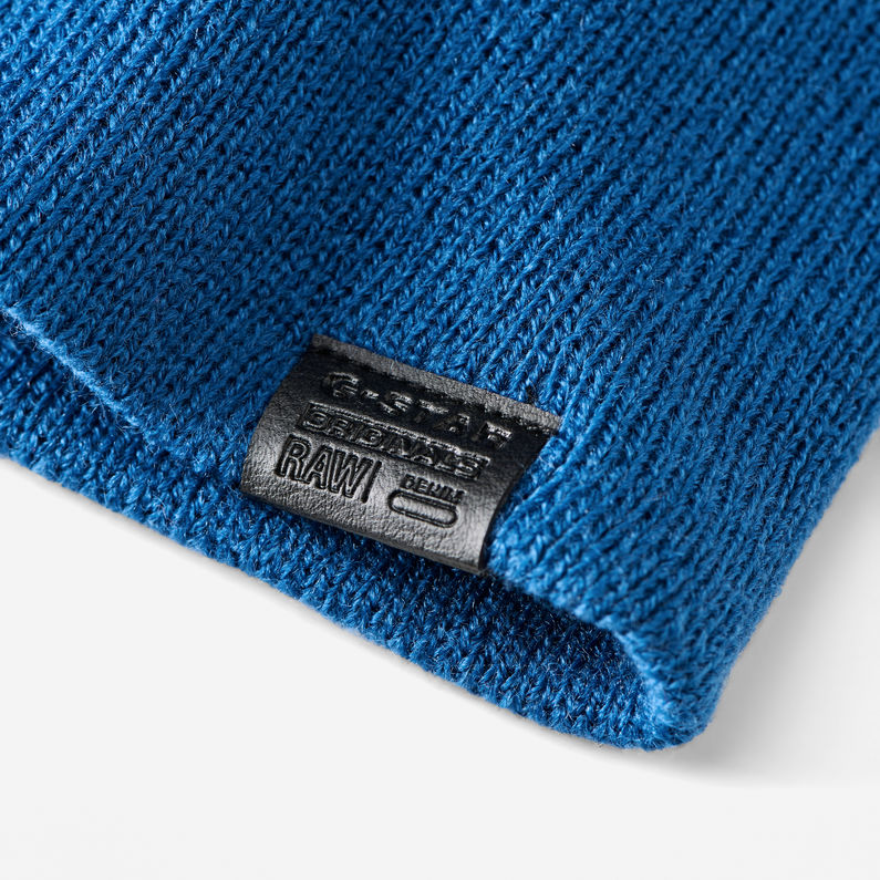 G-Star RAW® Effo Long Beanie Medium blue detail shot buckle