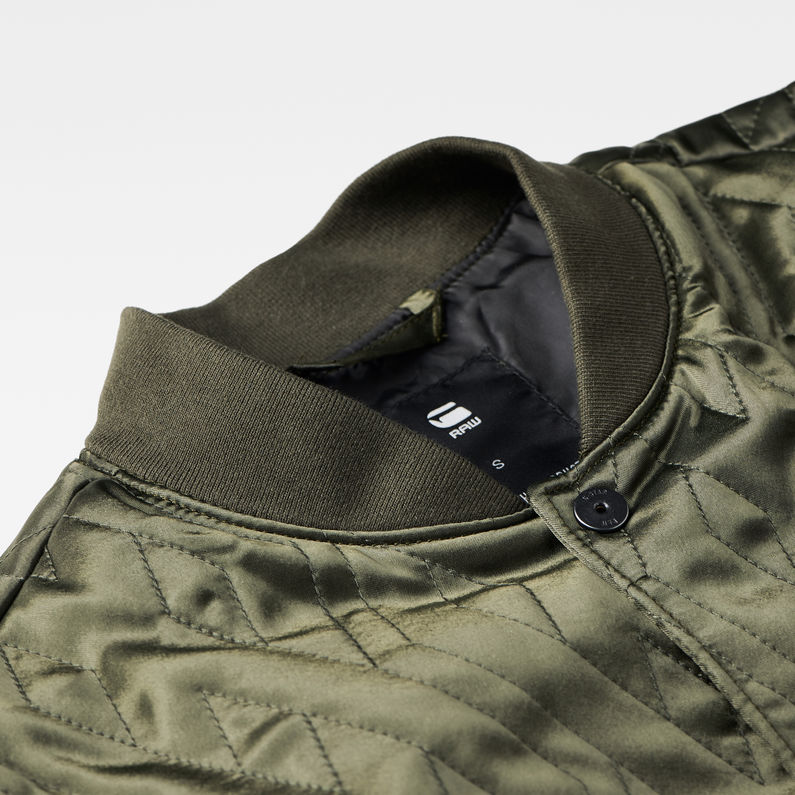 G-STAR® Quilted Bomber Green detail shot