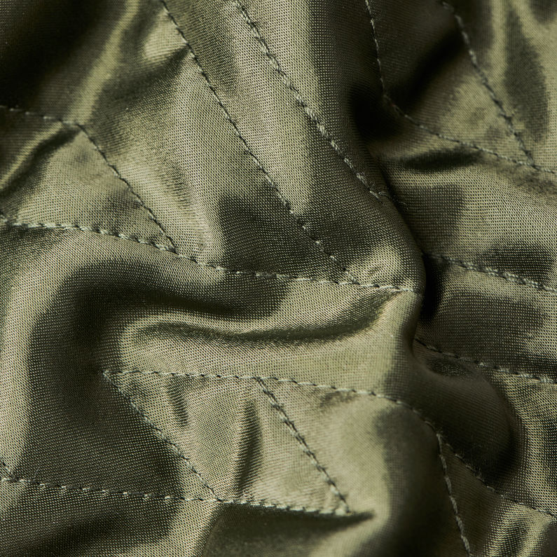 G-STAR® Quilted Bomber Green fabric shot