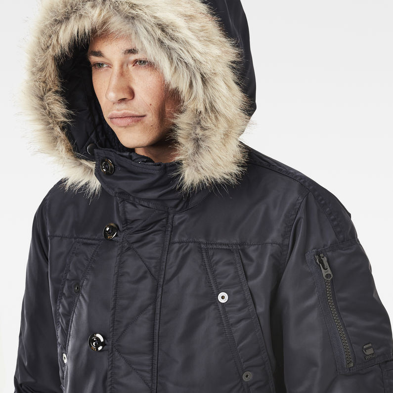 G-Star RAW® Expedic Hooded Parka Dark blue detail shot