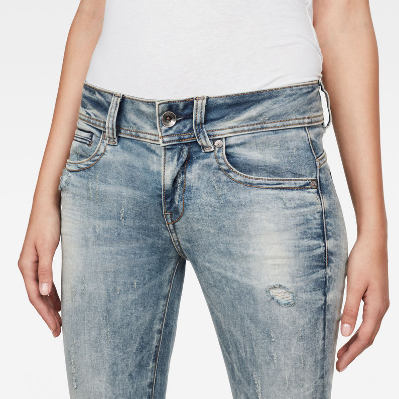 G-STAR® Midge Saddle Mid Waist Straight Jeans Lichtblauw