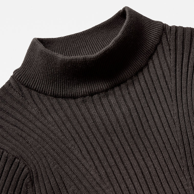 G-Star RAW® Lynn Mock-Turtle Knit Grey detail shot