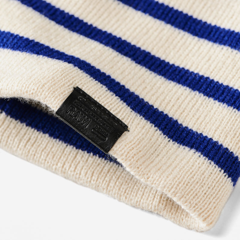 G-Star RAW® Ansem Long Straight Beanie White detail shot buckle