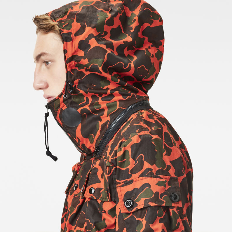 G-Star RAW® Ospak Submarine Hooded Jacket Orange detail shot