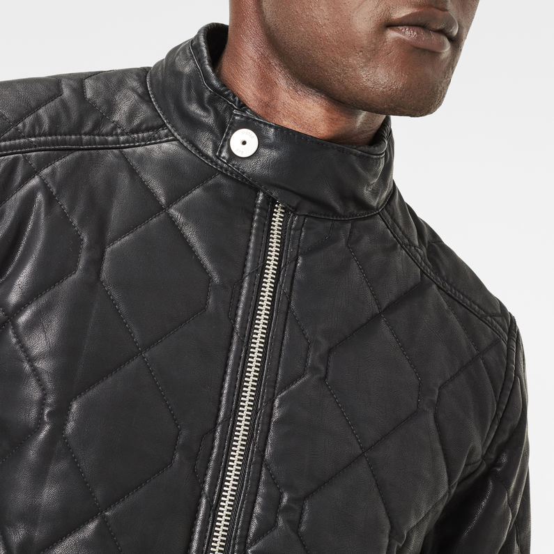 G-Star RAW® Suzaki Deconstructed Quilted Jacket Black detail shot