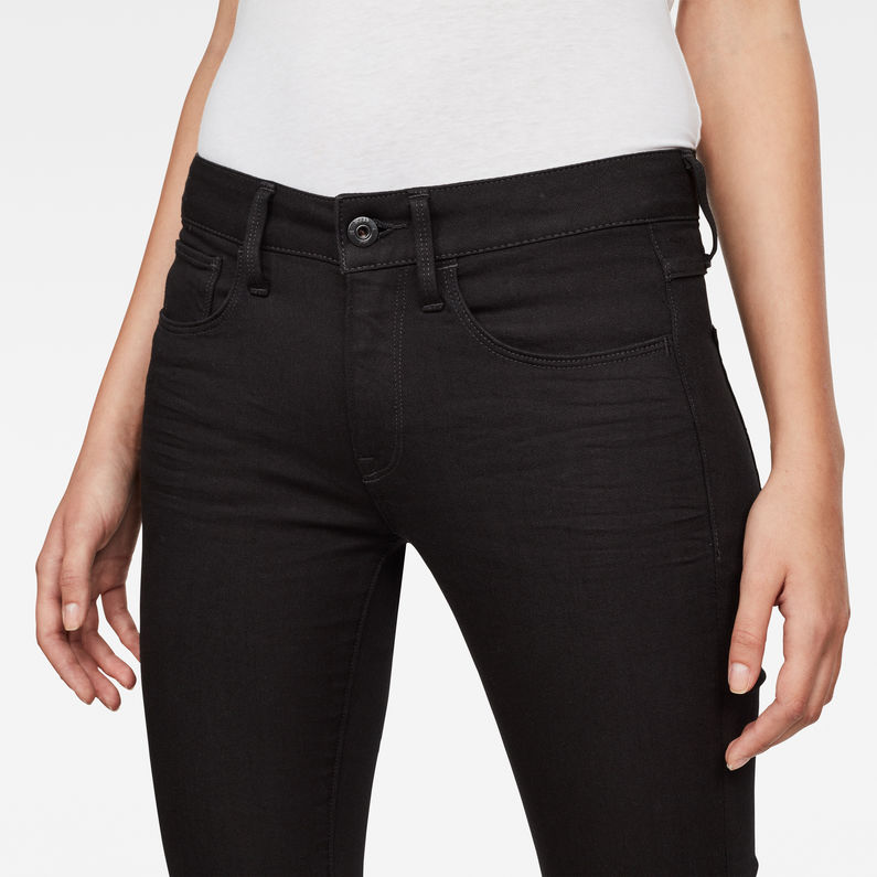 mid waist black jeans
