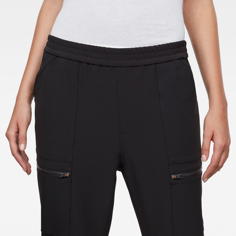 G-STAR® Hybrid Archive Mid-Waist Boyfriend Sport Pants Black detail shot