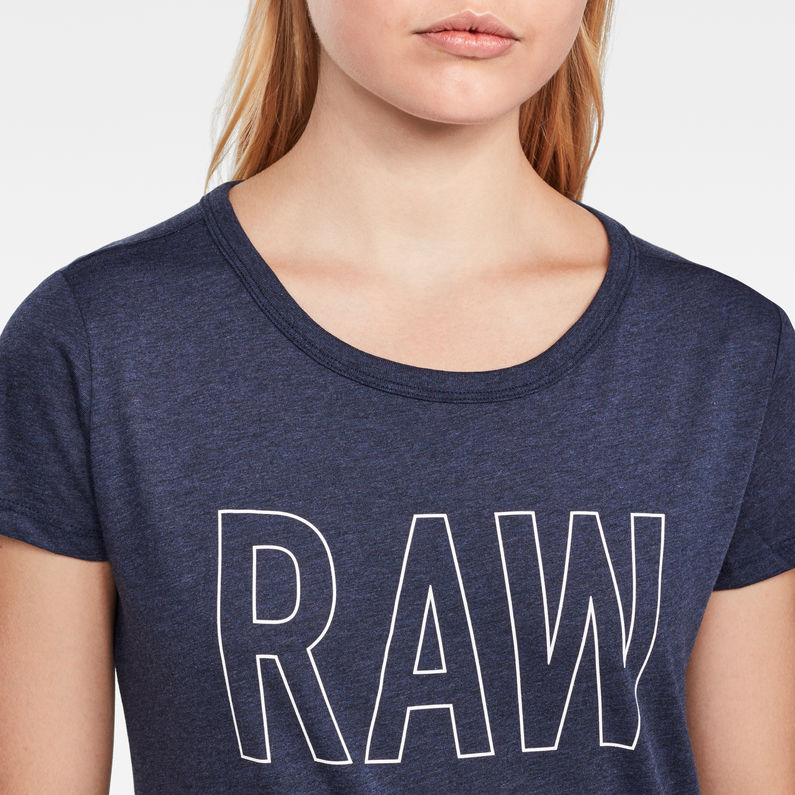 G-Star RAW® Cirst Straight T-Shirt Dark blue detail shot