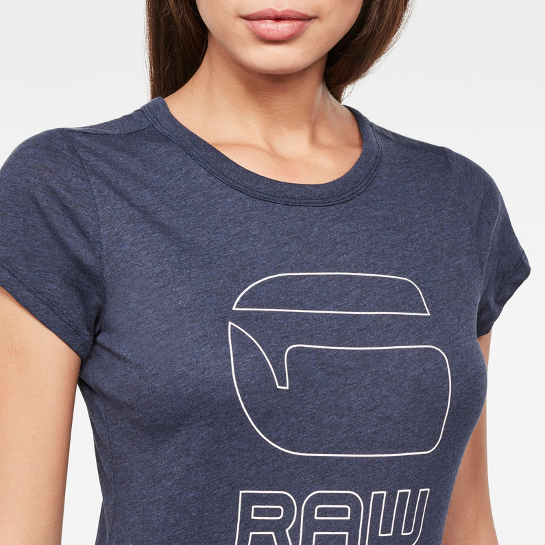 G-Star RAW® Cirst Slim T-Shirt Dunkelblau detail shot
