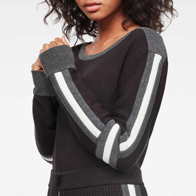 G-Star RAW® Voleska Moto Knit Black detail shot