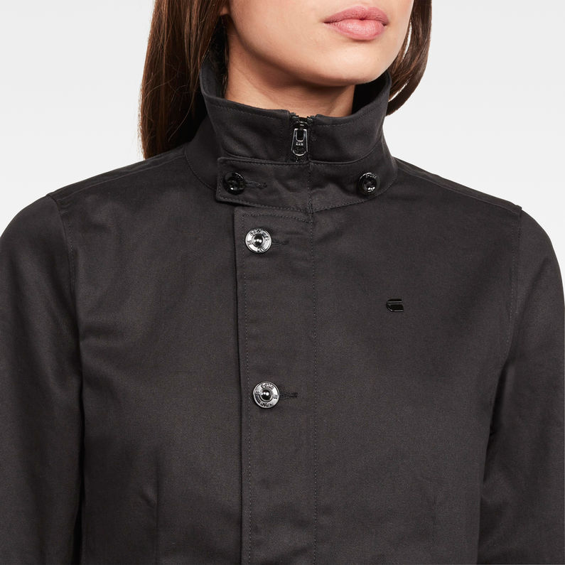 G-Star RAW® Minor Trench Schwarz detail shot