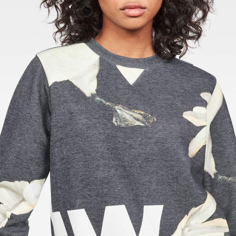 G-Star RAW® Cropped 1 Sweater Grey detail shot