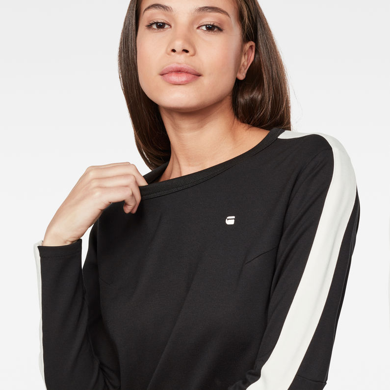 G-Star RAW® Nostelle Stripe Sweater Schwarz detail shot