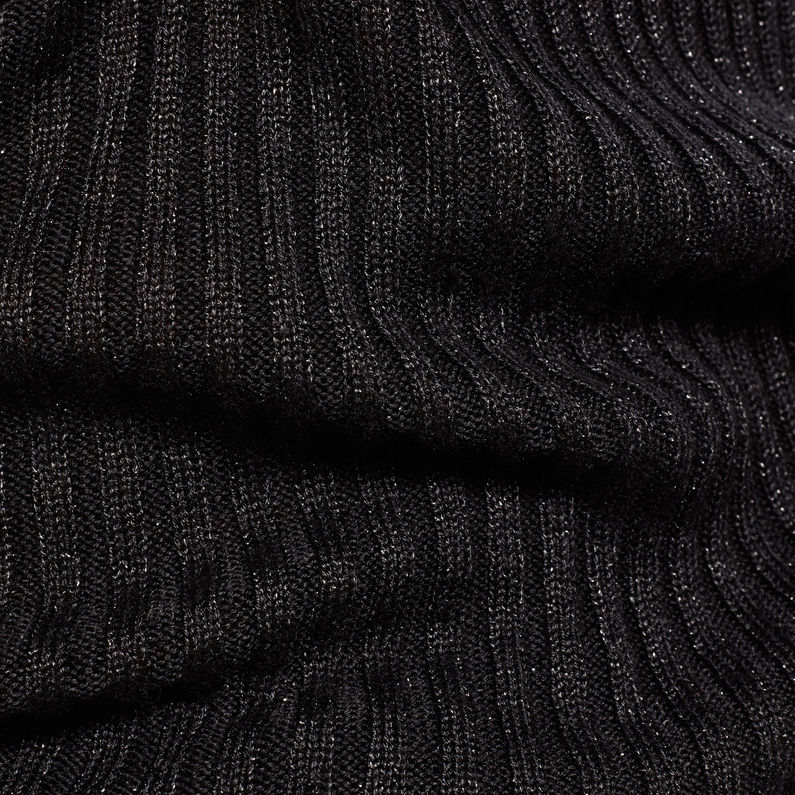 G-Star RAW® RC Lynn Mock-Turtle Knit Noir fabric shot