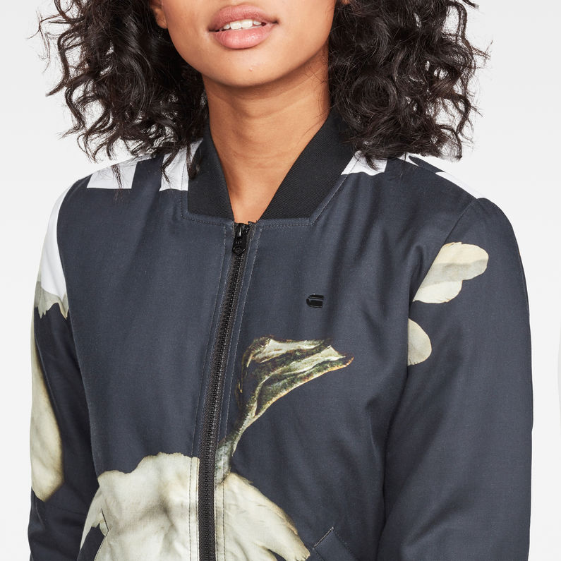 G-Star RAW® Rackam Deconstructed Padded Slim Bomber Grün detail shot