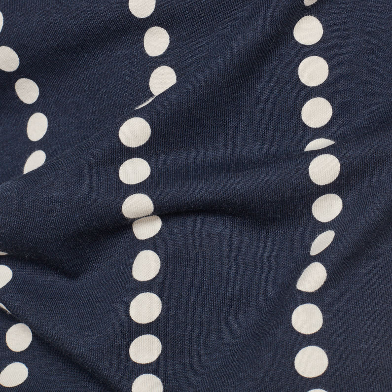 G-Star RAW® Wabash Stripe X25 Print Straight T-Shirt Dark blue fabric shot