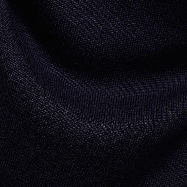 G-Star RAW® Core Mock Turtle Knit Dunkelblau fabric shot