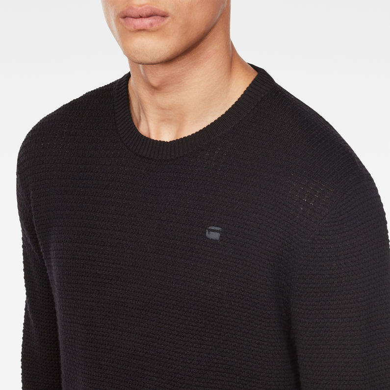 G-Star RAW® RC Core Structure Knit Black detail shot
