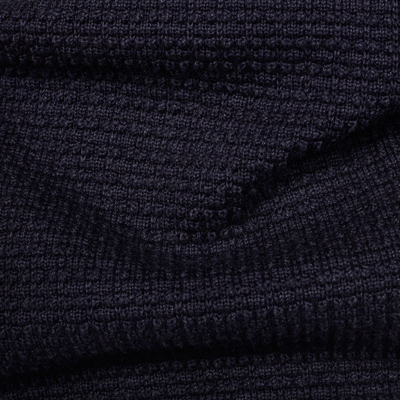 G-Star RAW® Tain Shawl Structure Knit Dunkelblau fabric shot