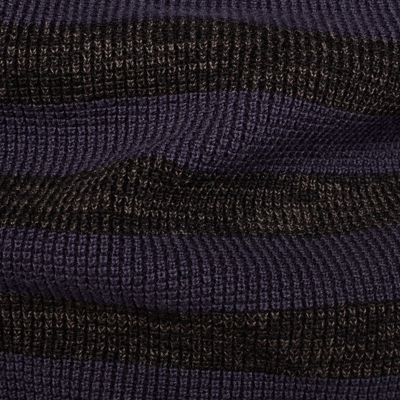 G-Star RAW® Dadin Stripe Knit Noir fabric shot