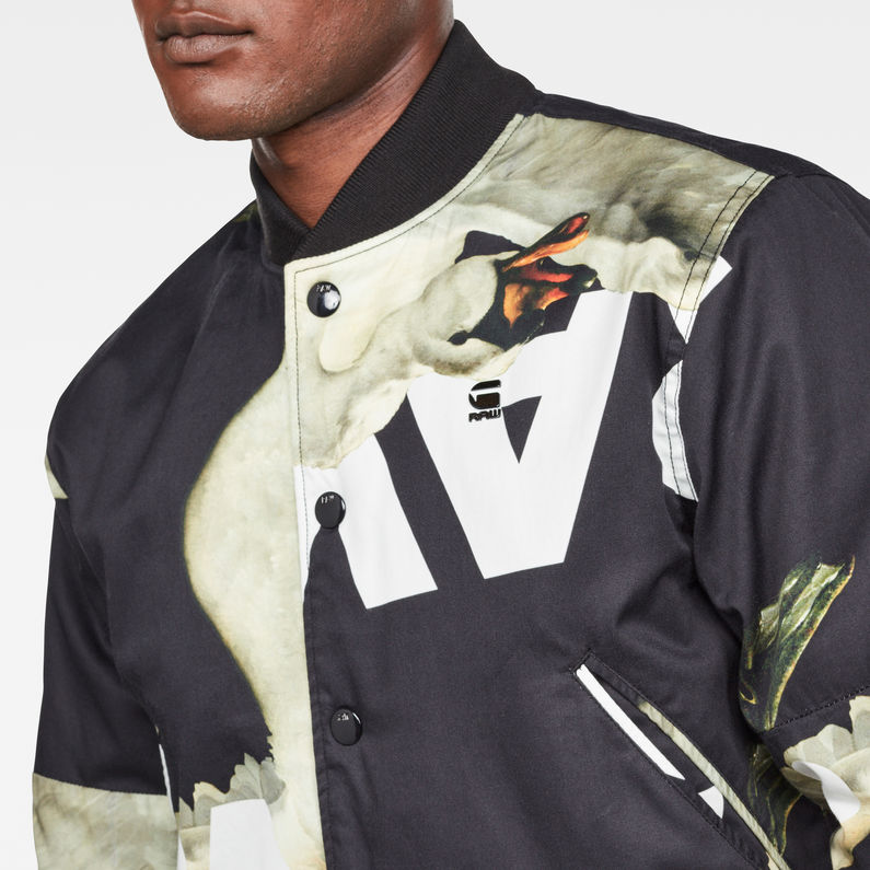 G-Star RAW® Rackam Sports Padded Bomber Black detail shot