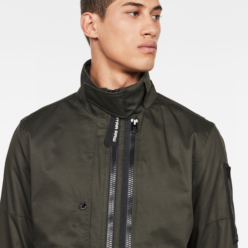 G-Star RAW® Rackam Utility Padded Overshirt Grün detail shot