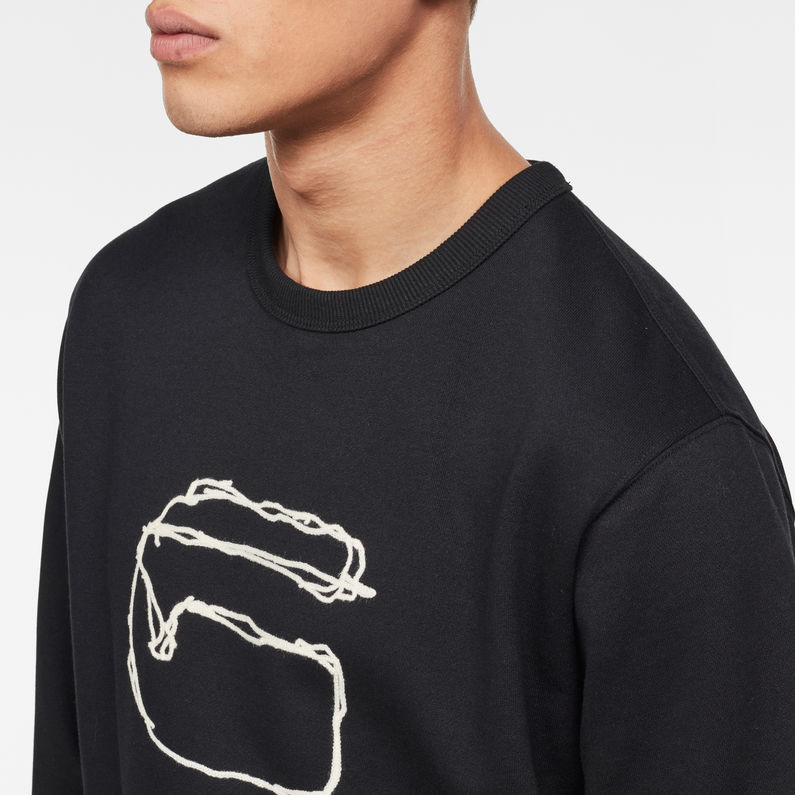 G-Star RAW® Monthon Sweater Black detail shot