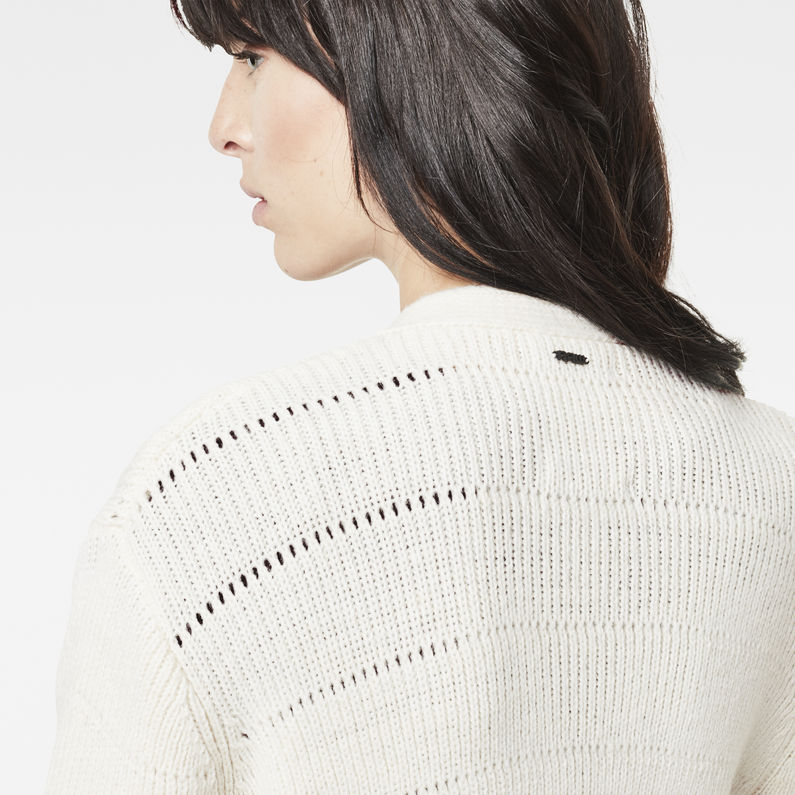 G-Star RAW® Oristel Cardigan Knit White detail shot