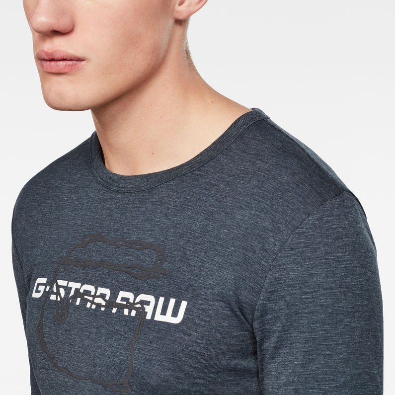 G-Star RAW® Tars T-Shirt Grey detail shot