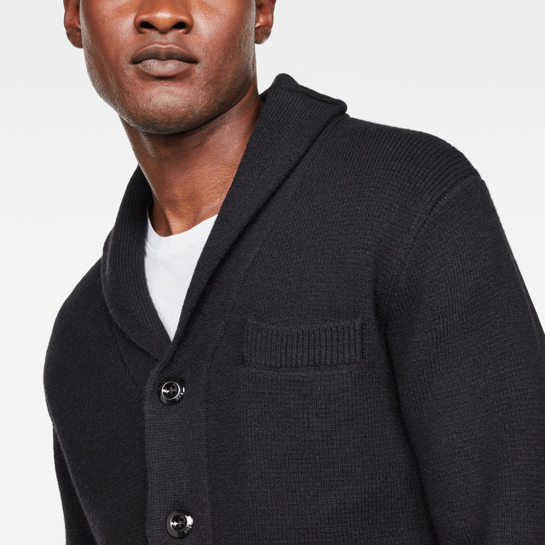 G-Star RAW® RC Lokora Cardigan Knit Black detail shot