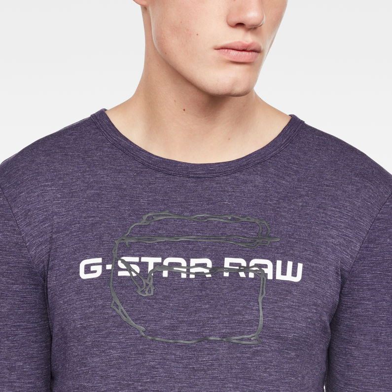 G-Star RAW® Tars T-Shirt Purple detail shot