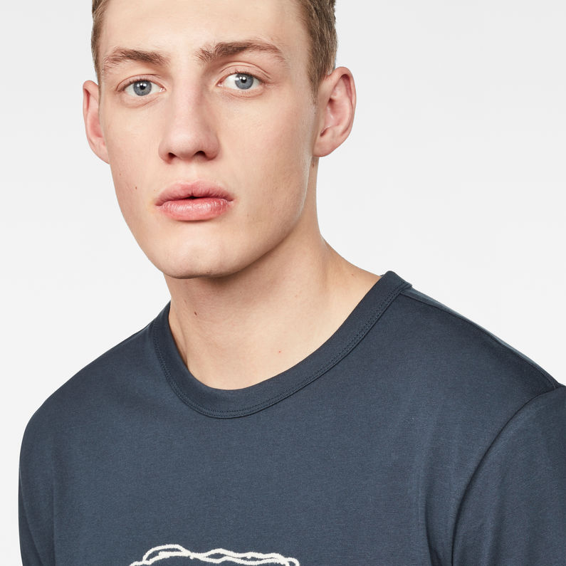 G-Star RAW® Monthon T-Shirt Medium blue detail shot
