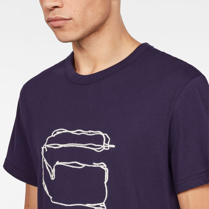 G-Star RAW® Monthon T-Shirt Purple detail shot