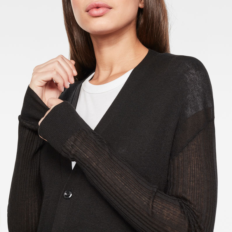 G-Star RAW® Kollner Cardigan Knit Black detail shot