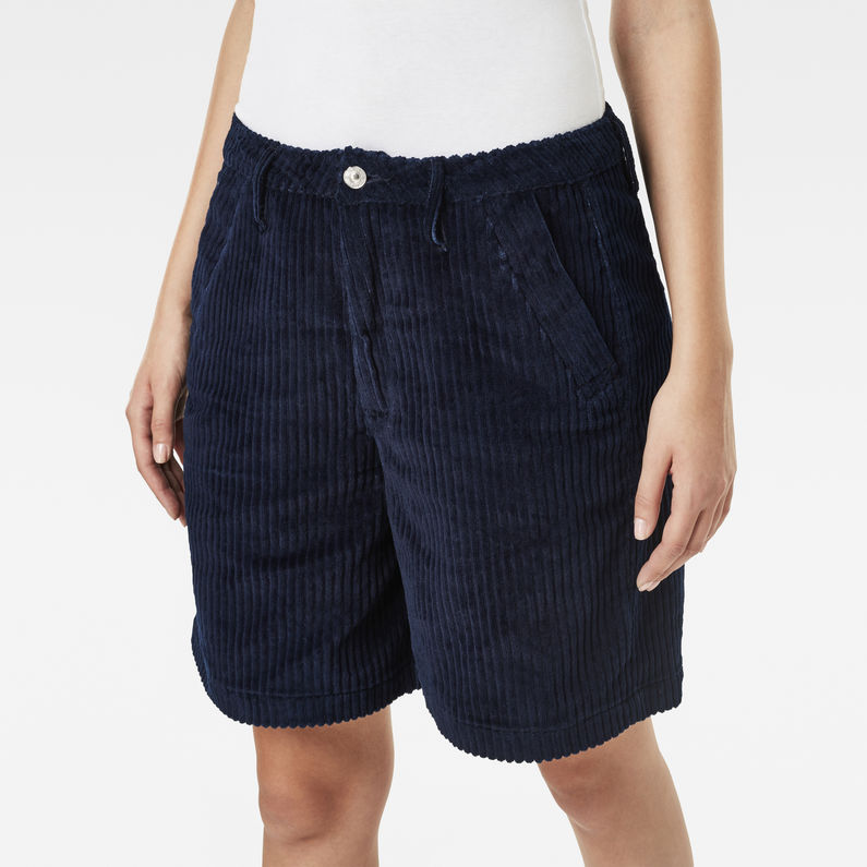 G-STAR® Bronson High Waist Bermuda Chino Shorts Medium blue detail shot