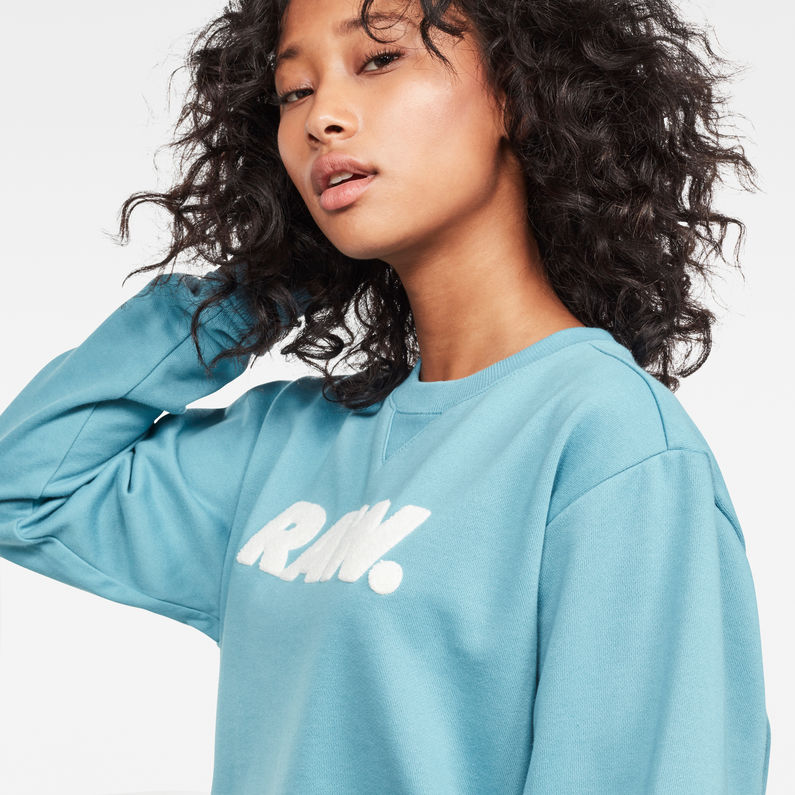 G-Star RAW® Core Boyfriend Sweater Light blue detail shot