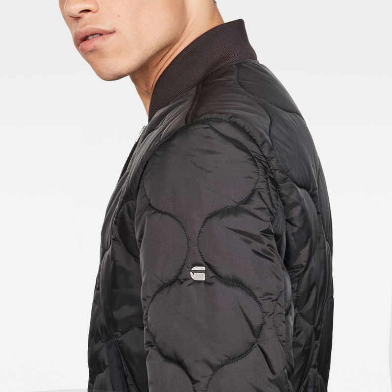 G-Star RAW® Meefic Bomber Overshirt Schwarz detail shot