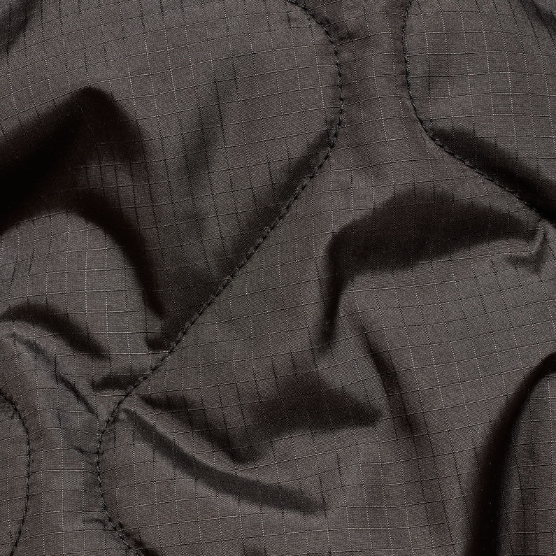 G-Star RAW® Deline Quilted Transeasonal Trench Zwart fabric shot