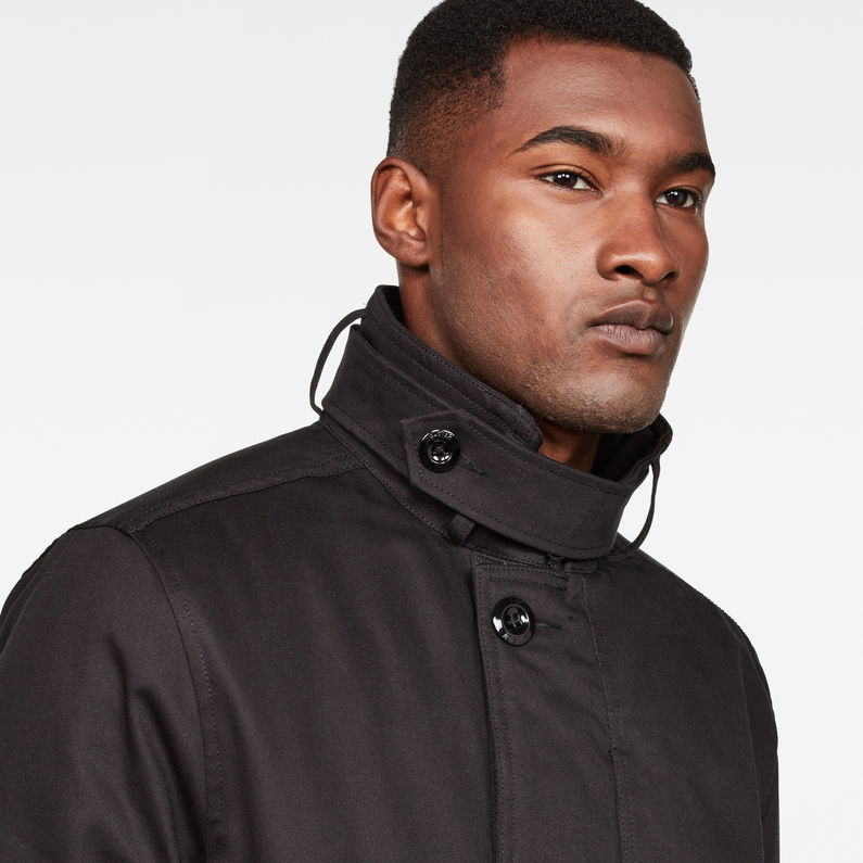 G-Star RAW® Garber Padded Trench Black detail shot