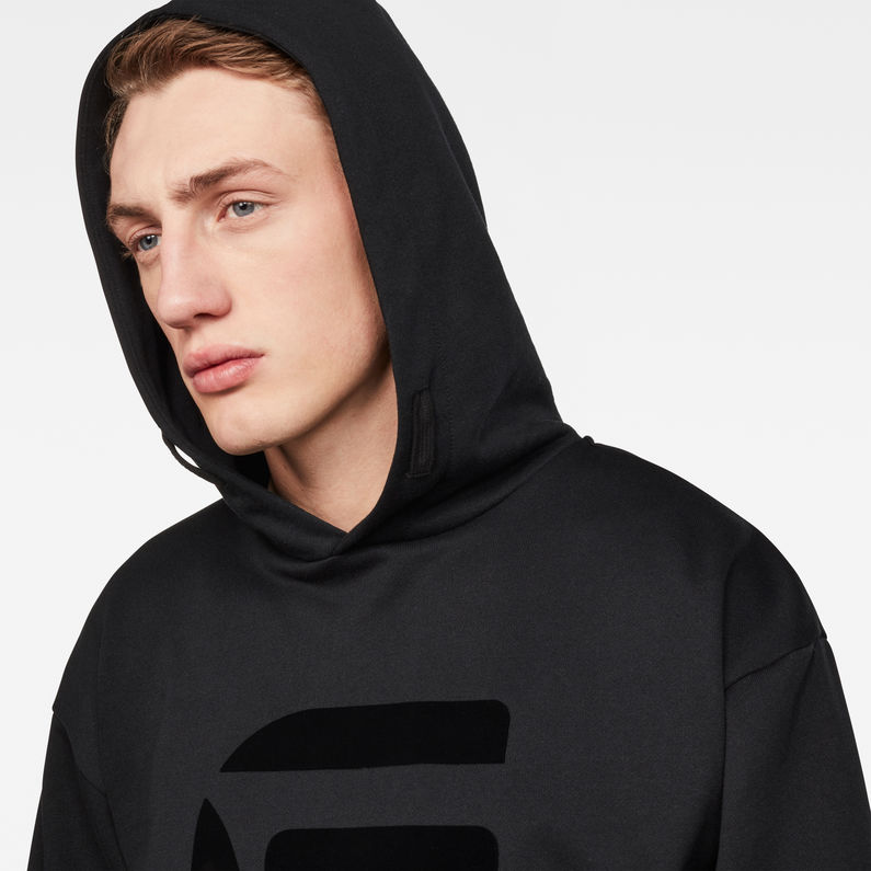 G-Star RAW® Stor Hooded Sweater Black detail shot