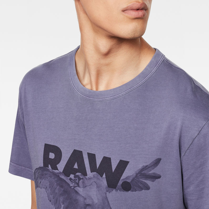 G-Star RAW® Parta Relaxed T-Shirt Purple detail shot