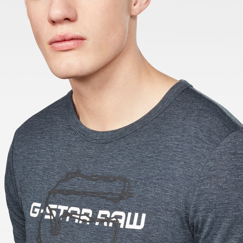 G-Star RAW® Tars T-Shirt Medium blue detail shot